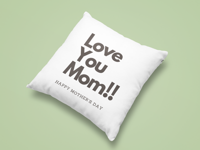 Mother's Day Pillow Cover | Mother's Day gift ideas | Love you mom Happy Mother's Day